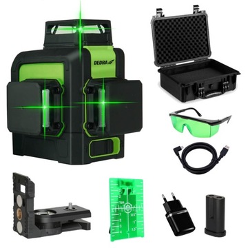 DEDRA MC0904 POZIOMICA LASER KRZYŻOWY 3D 360°