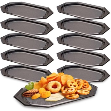 TACE PATERY PÓŁMISKI CATERING CZARNE 45x30cm 10szt