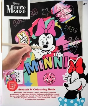 Książka do kolorowanka i wydrapywanka Disney Minnie Mouse