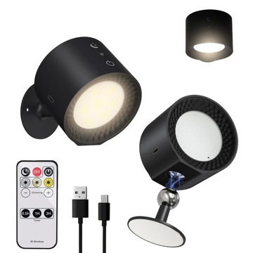 2EL KINKIET LED WEWNĘTRZNY OPRAWA LAMPA ŚCIENNA DOTYKU DO SYPIALNI Z MAGNES