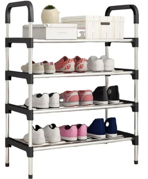 PÓŁKA NA BUTY STOJAK REGAŁ SZAFKA 4 POZIOMY MOCNA ORGANIZER NA BUTY DO DOMU
