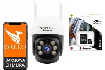 Kamera Obrotowa Zewnętrzna WiFi IP Podczerwień ZOOM x5 + karta 128GB