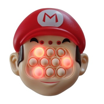 GRA ELEKTRONICZNA ZRĘCZNOŚCIOWA POP IT KONSOLA PUSH SUPER MARIO PUSH BUBBLE