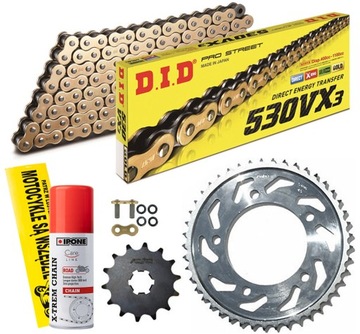 ZESTAW NAPĘD-OWY DID ZŁOTY X-RING YAMAHA XJR 1200 95-98 XJR 1300 99-01