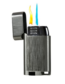 ELEGANCKA ZAPALNICZKA 2W1 PŁOMIENIOWA ŻAROWA METALOWA GAZOWA W PUDEŁKU