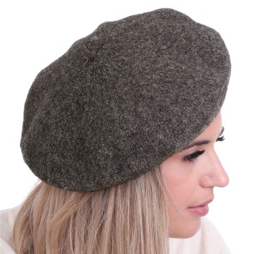 Beret damski w stylu francuskim z antenką