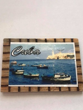 MAGNES MAGNEZ LODÓWKĘ KUBA CUBA HAVANA WIDOK WOOD
