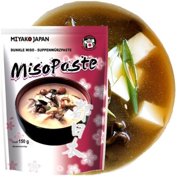 Pasta Do Japońskiej Zupy Shiro Miso Ciemna Czerwona Red 150g MIYAKO JAPAN