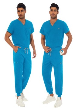 KOMPLET MEDYCZNY MĘSKI SCRUB UNIFORM UBRANIE RÓŻNE KOLORY