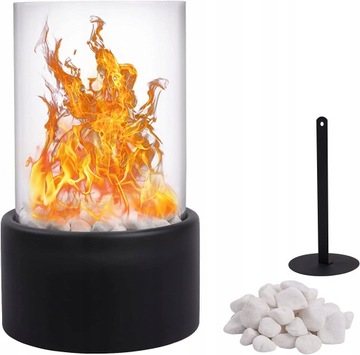 pulpit Kominek Lamp NA BIOPALIWO 27X16cm CZARNY
