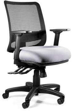 Fotel BIURO niski ergonomiczny Saga Plus M snowy