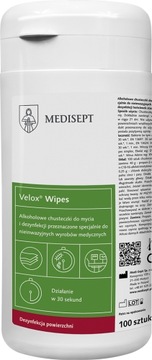 VELOX WIPES Chusteczki do dezynfekcji TUBA 100szt.