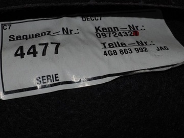 AP BOCZEK BAGAŻNIKA PRAWY 4G8863888A JA6 AUDI A7