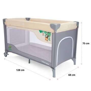 Łóżeczko Dziecięce Turystyczne Składane Przewijak Na Górze Torba Transport.