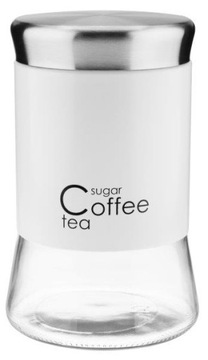 POJEMNIK szklany SŁOIK Greno 1 L 1000 ml KAWA HERBATA CUKIER biały Galicja
