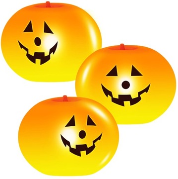 BALONY W KSZTAŁCIE DYNI ŚWIECĄCE LED NA HALLOWEEN POMARAŃCZOWE Z NADRUKIEM