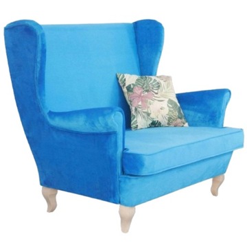 Młodzieżowa sofa 2 osobowa uszak w stylu skandynawskim WIELE KOLORÓW