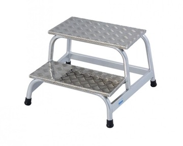 Aluminiowe schodki montażowe z antypoślizgowymi stopniami Krause 805027