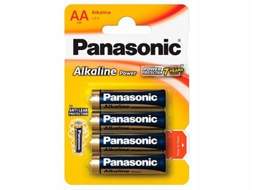 4 x baterie Panasonic alkaliczne Power L R6 / AA
