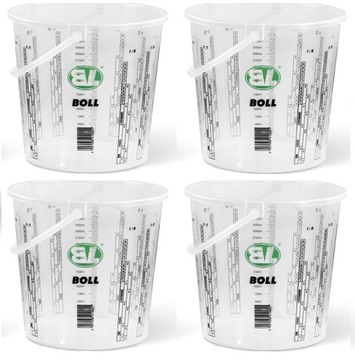 4x BOLL POJEMNIKI PLASTIKOWE Z PODZIAŁKĄ 5000 ML