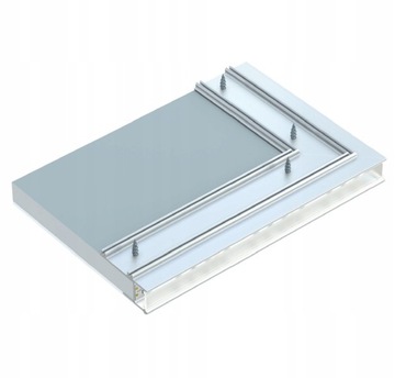 ПРОФИЛЬ ПОДВЕСНОЙ ПОТОЛОЧНЫЙ ПОДВЕСНОЙ ПОТОЛОК APA12 БЕЛЫЙ 3м С ЛАМПОЙ