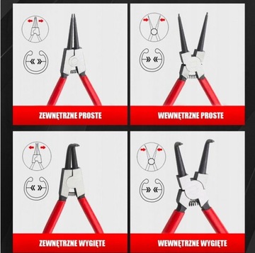 SZCZYPCE DO PIERŚCIENI SEGERA ZESTAW SZCZYPIEC 180