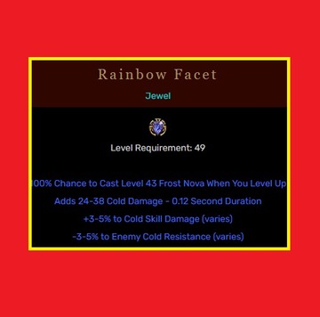 D2R Diablo 2 Resurrected Nowy Ladder Cold Rainbow Facet
