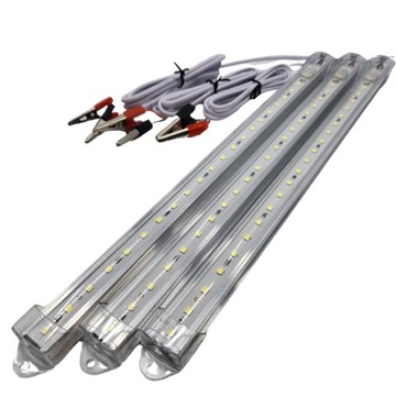 Listwa Led Lampa Meblowa 60cm 12V BIAŁA ZIMNA z włącznikiem