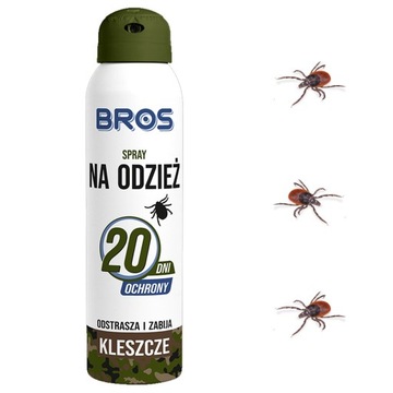 BROS SPRAY NA ODZIEŻ ODSTRASZA ZABIJA KLESZCZE