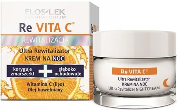 Krem nawilżający do twarzy Flos-Lek RevitaC noc