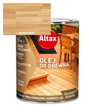 ALTAX МАСЛО ДЛЯ ДЕРЕВЯННОЙ ТЕРРАСНОЙ МЕБЕЛИ, ПРОЗРАЧНОЕ 2,5л