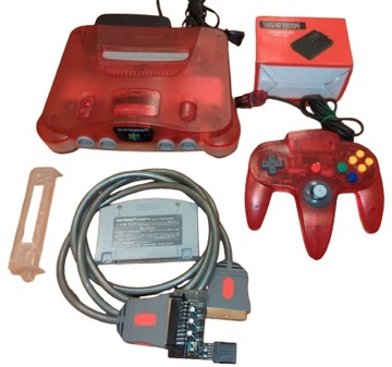 RGB MOD n64 Nintendo 64 THS7316 Limitowana Limited Edition Watermelon Red