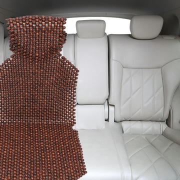 PODUSZKA Z KORALIKÓW DREWNIANYCH ODDYCHAJĄCA POKROWIEC NA FOTEL SAMOCHODOWY DZIEWCZYNKA KAWA