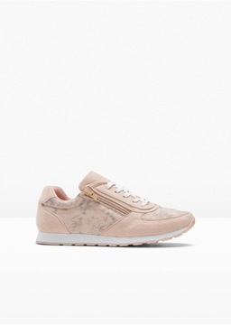 W KWIATY Z SUWAKAMI 40 1L1C22 BONPRIX SNEAKERSY JASNORÓŻOWE