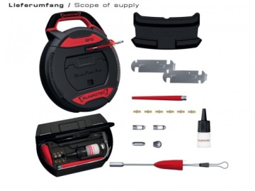 КАССЕТНАЯ СТАНЦИЯ ДИСТАНЦИОННОЙ ПРОТЯЖКИ КАБЕЛЯ ИЗ СТЕКЛОСТЕКЛА RUNPOTEC 50м