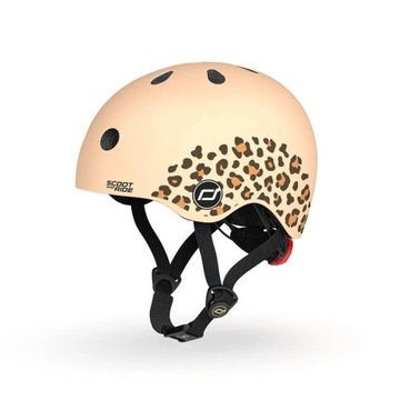 Kask rowerowy dziecięcy, Na hulajnogę, XXS-S, Leopard, Scoot and Ride