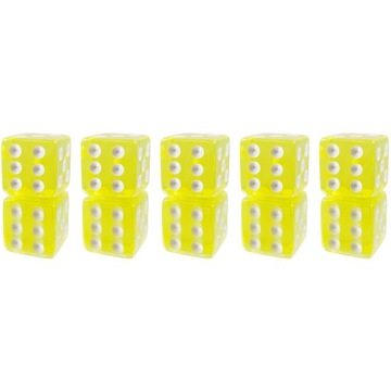 ZESTAW 5 KOSTEK K6 RPG ZŁOTE KŁOSY KOŚĆ 1,6 CM