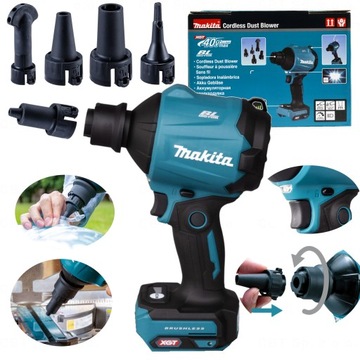 DMUCHAWA AKUMULATOROWA PRZENOŚNA MOCNA 40V SPRĘŻONE POWIETRZE 2w1 5 DYSZ