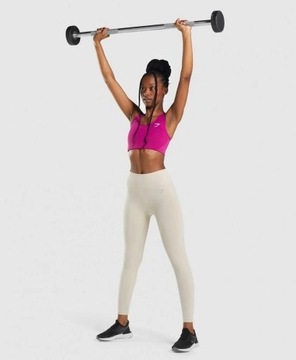 ЛЕГИНСЫ GYMSHARK SPORTS, ДЛИННЫЕ, ОДНОРОДНЫЕ, БЕЖЕВЫЕ M 0Z3E4_B*