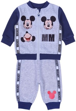 Szaro-granatowy dres niemowlęcy z lampsami Mickey