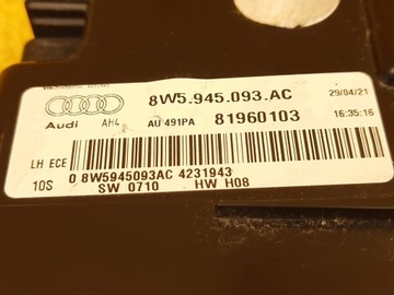 AUDI A4 B9 8W SEDAN SVĚTLO ZADNÍ LEVÝ MATRIX 8W5945093AC