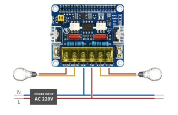2-канальный модуль расширения с симисторами для Raspberry Pi