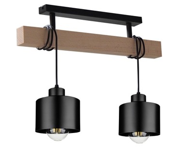 ŻYRANDOL LAMPA PLAFON SUFITOWY 025-2PL DREWNO LOFT KUCHNIA SALON POKÓJ HOL