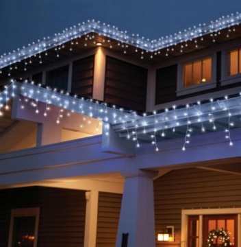Сосульки 200LED ХОЛОДНЫЙ БЕЛЫЙ + БЕЛАЯ Вспышка