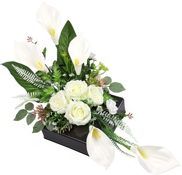 KALLA BIAŁA stroik w kwadrat 85x50 cm