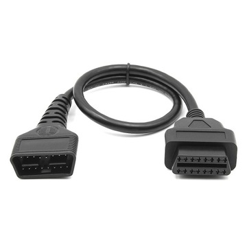 Przedłużacz 50cm OBD-2 gniazdo / wtyk 16-żyłowy HQ