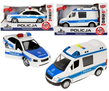 ZESTAW AUTA POLICYJNE RADIOWÓZ ŚWIATŁO I DŹWIEK POLSKI