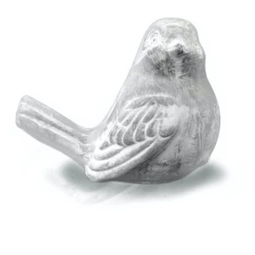 Ptaszek betonowy szary figurka do ogrodu 7x9 cm