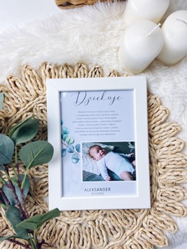 PODZIĘKOWANIE DLA CHRZESTNYCH zdjęcie ramka 18x13