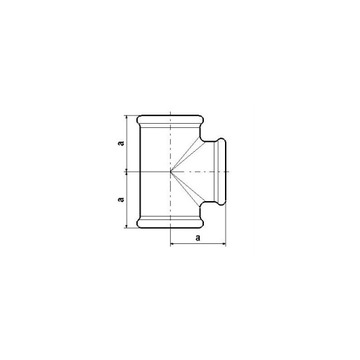 Тройник Трояк, оцинкованный. 1 дюйм Ду25